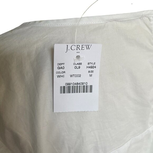J.CREW Womens NWT Bell Flare Sleeve Blouse Sz M White Ribbon Modest Dressy Boho - Picture 5 of 11